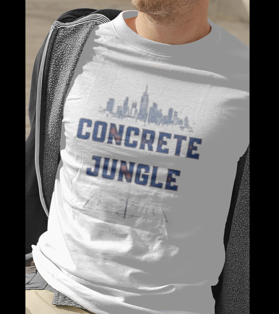 New York Knicks Concrete Jungle Skyline Basketball City Scene T-Shirt