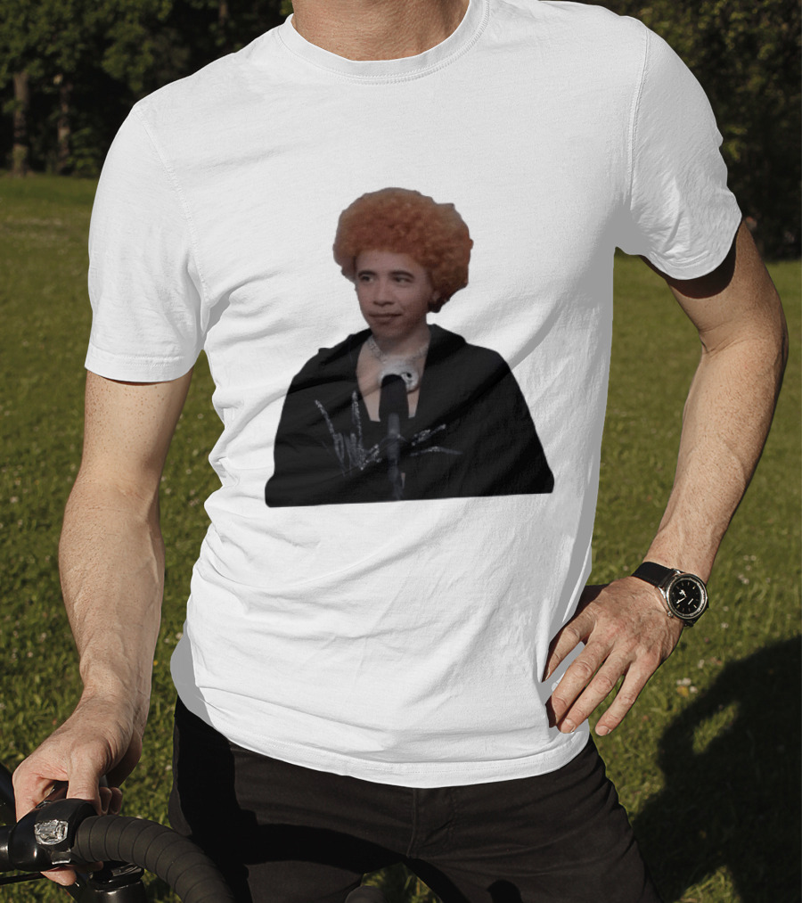 Obama Spice Meme Satirical Icon With Afro Wig T-Shirt