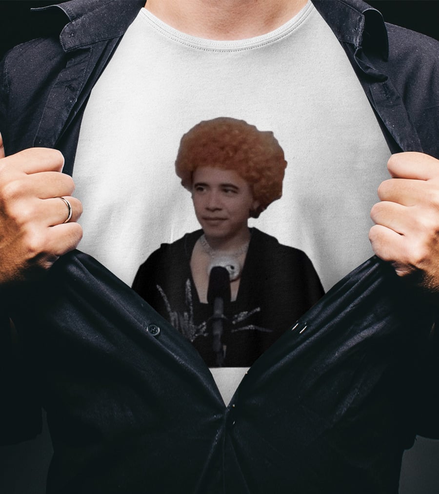 Obama Spice Meme Satirical Icon With Afro Wig T-Shirt