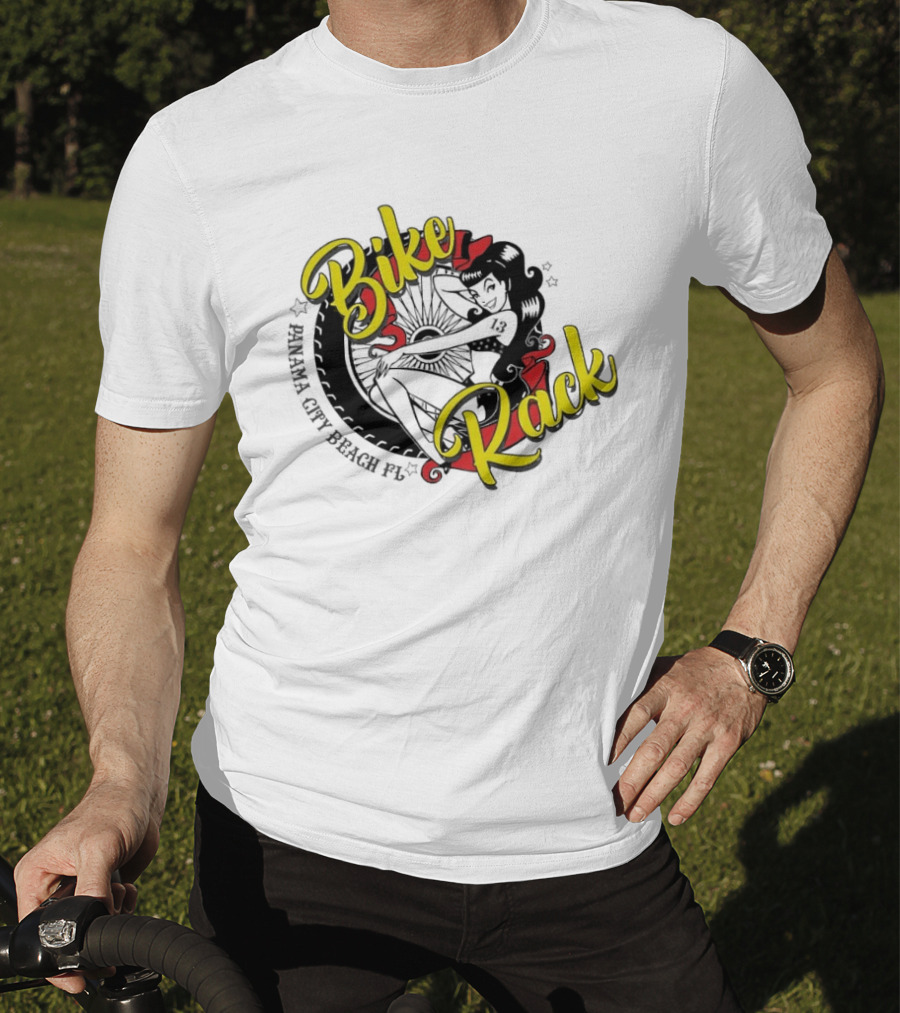 The Bike Rack Panama City Beach Florida Vintage Cycling T-Shirt