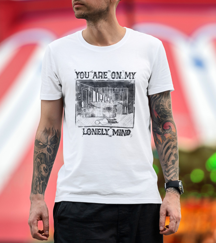 You Are On My Lonely Mind Vintage Country House Scene T-Shirt