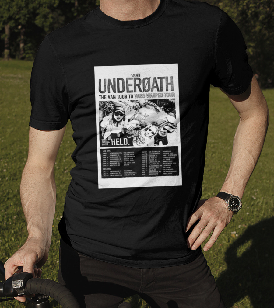 Vans Underoath The Van Tour To Vans Warped Tour 2026 With Special Guest Held T-Shirt