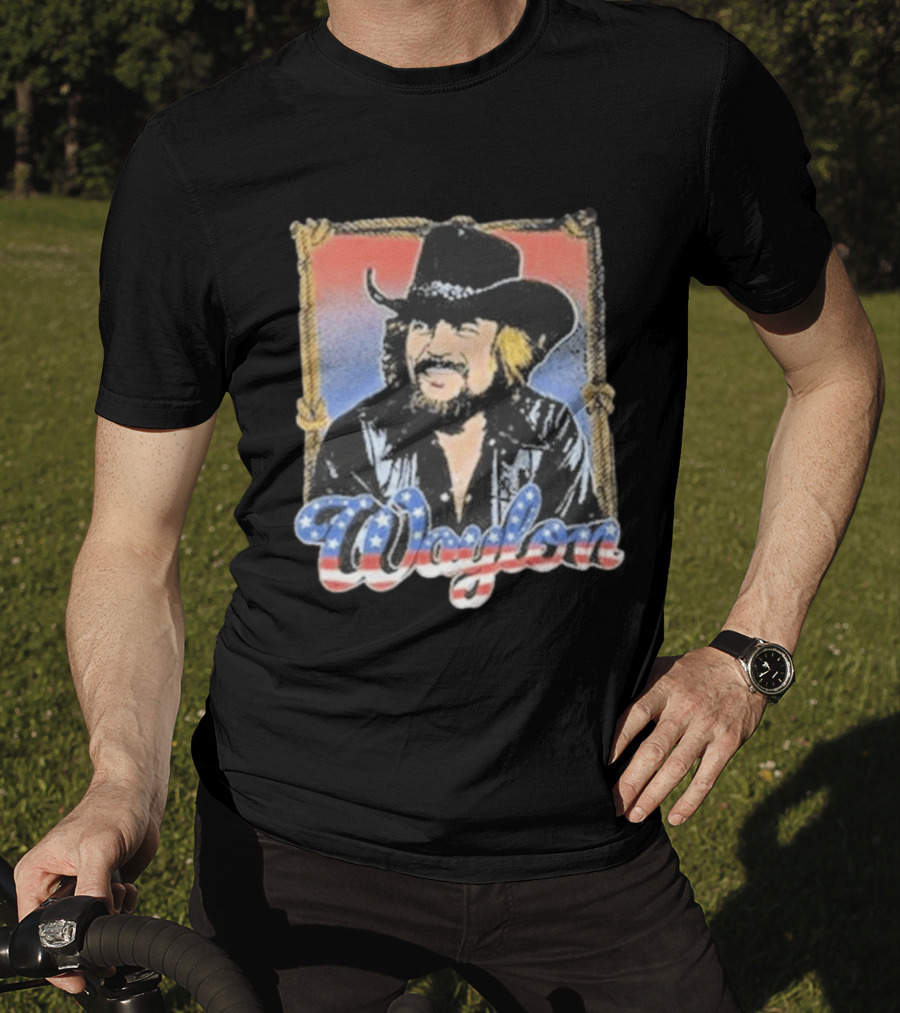 Waylon Jennings Cowboy Americana Country Music Legend T-Shirt