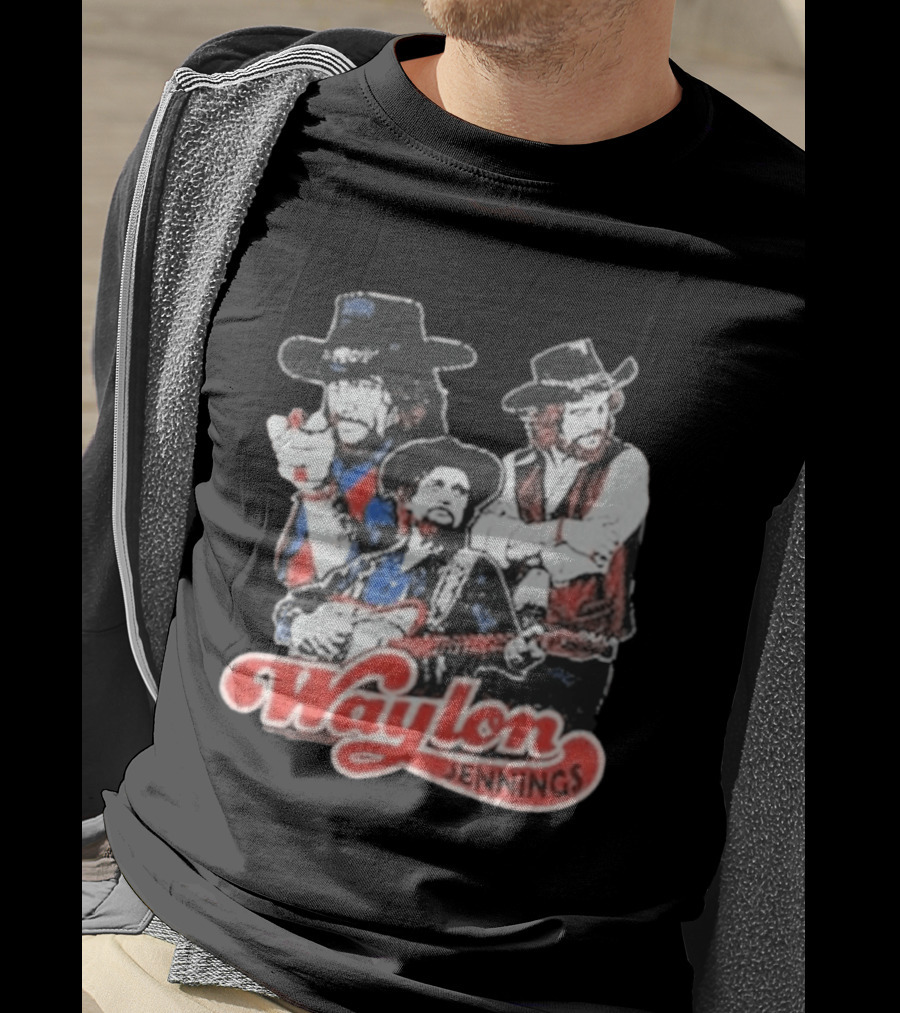 Waylon Jennings Cowboy Trio T-Shirt