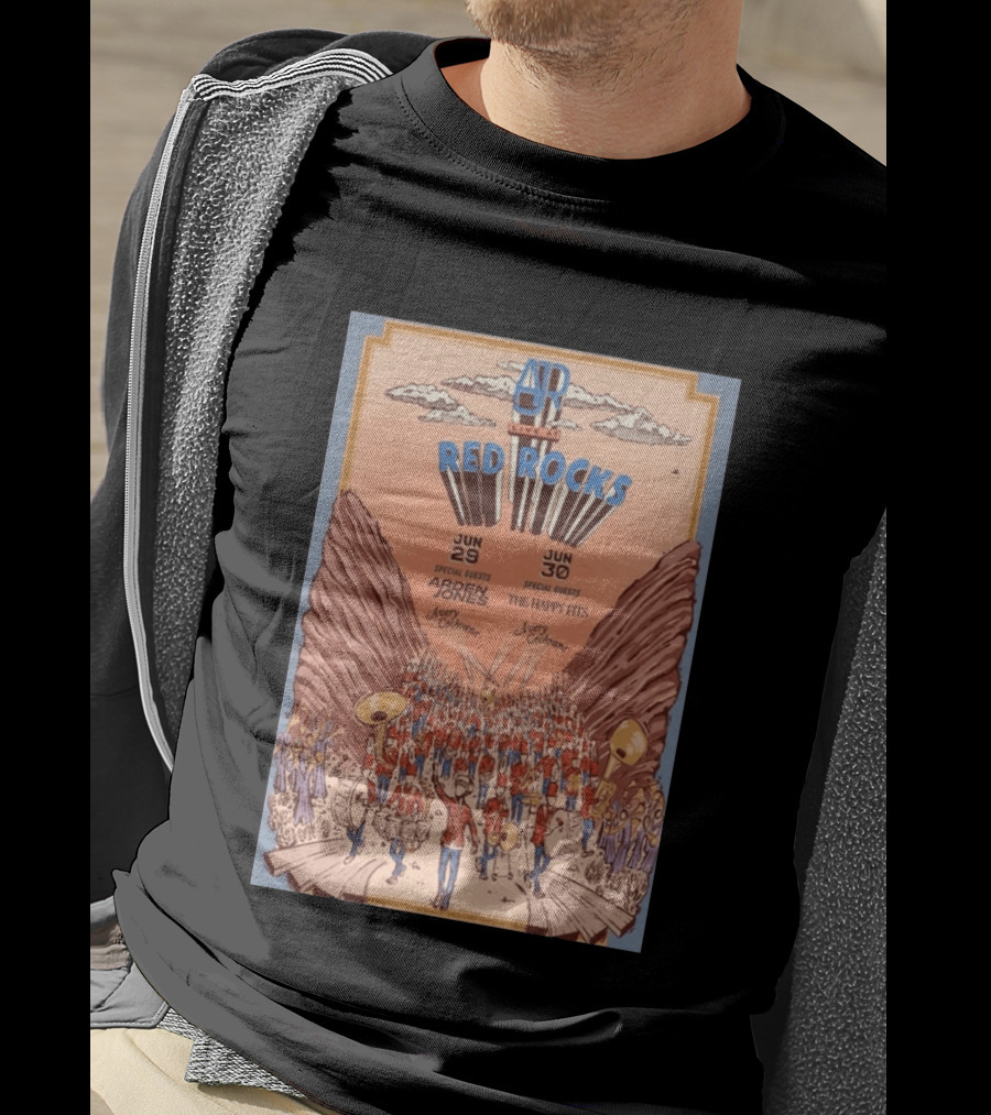 AJR Live At Red Rocks June 29 30 2026 Morrison CO Featuring Red Rocks With Special Guests Ardern Jones The Happy Fits T-Shirt