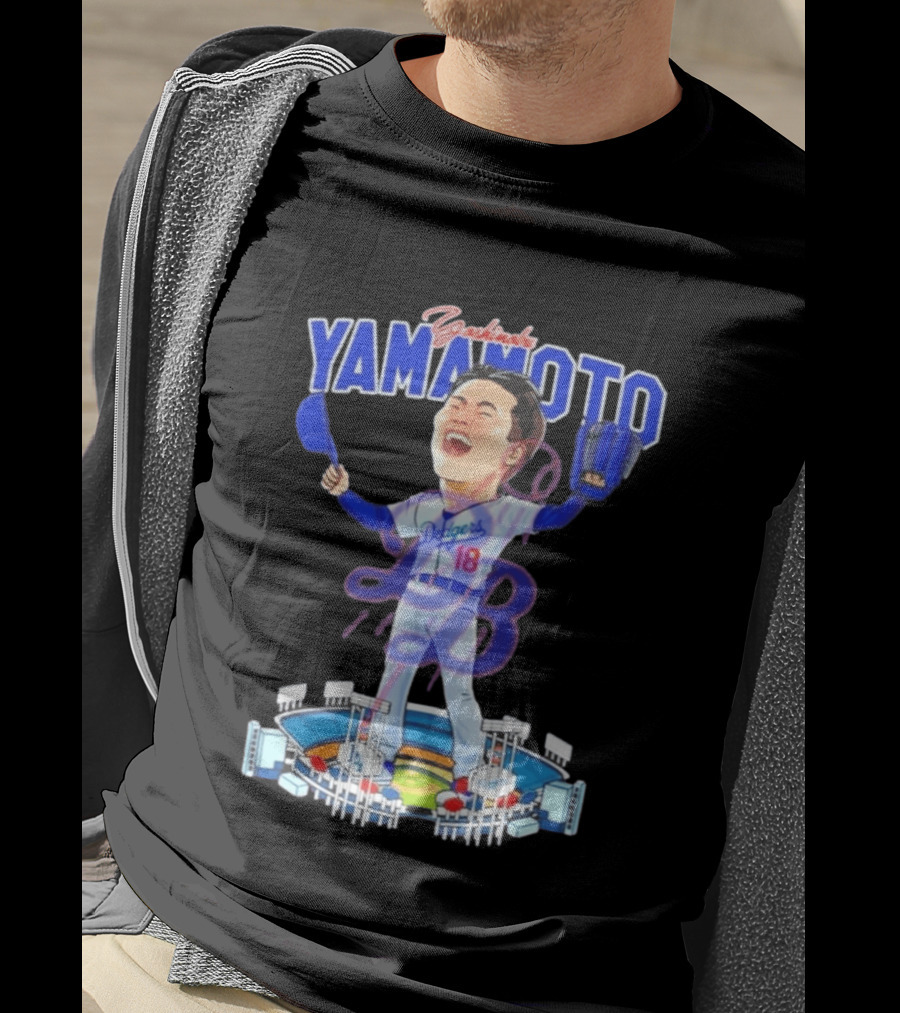 Celebrating Yamamoto Dodgers Baseball Victory T-Shirt
