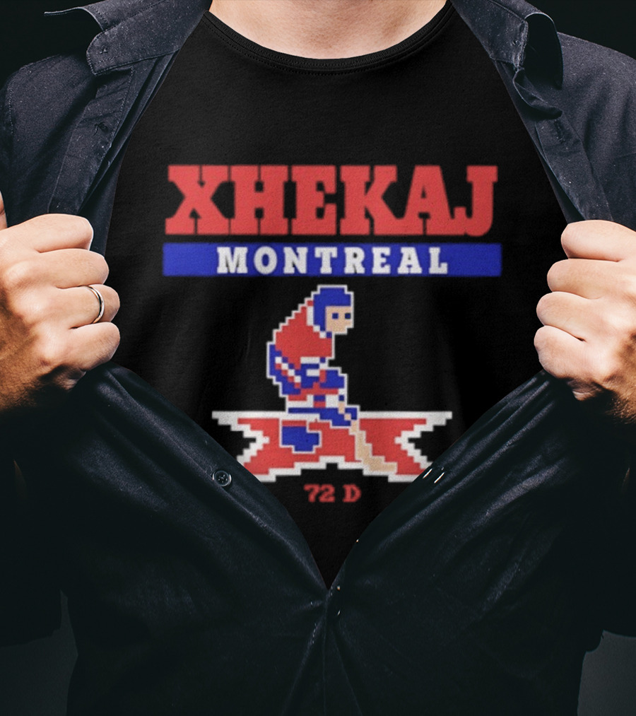 Xhekaj Montreal Canadiens 72 D Retro Hockey Player Pixel T-Shirt