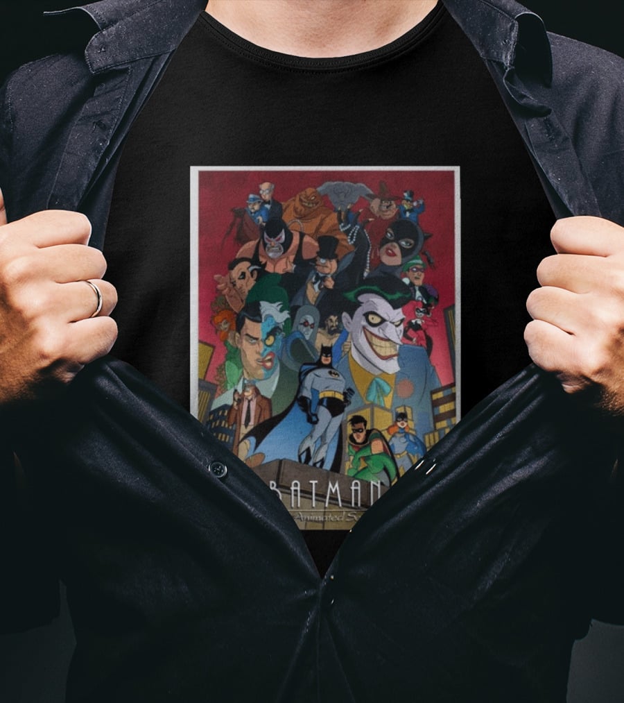 Batman The Animated Series 1992 Cast Villains Gotham City T-Shirt