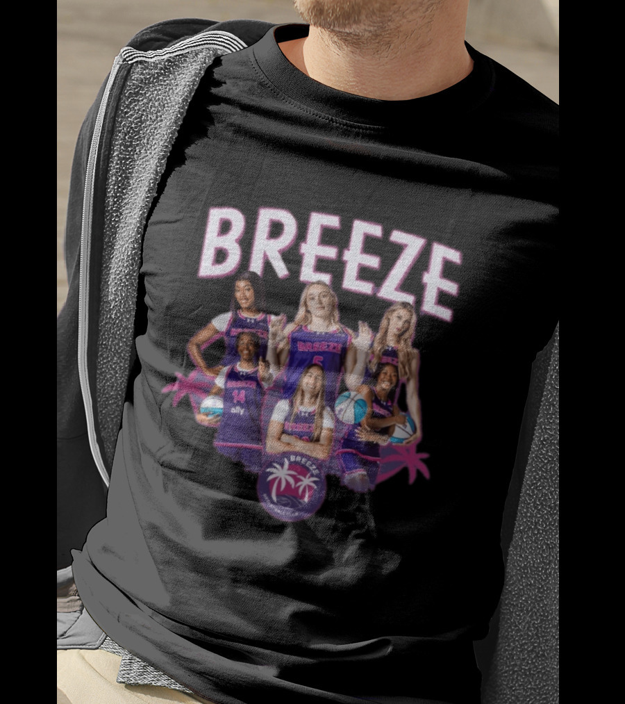 Breeze Basketball Club Team Players Palm Trees T-Shirt