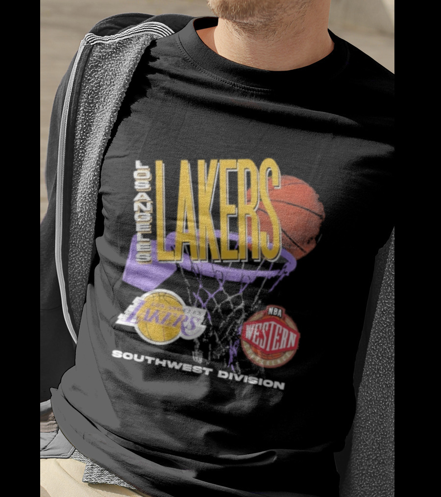 Los Angeles Lakers Southwest Division 90s Basketball Western Conference T-Shirt