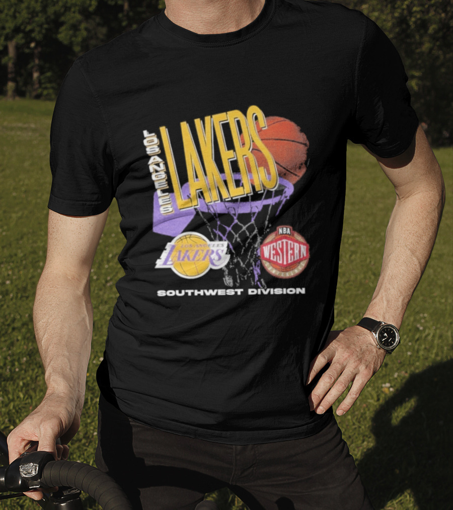 Los Angeles Lakers Southwest Division 90s Basketball Western Conference T-Shirt