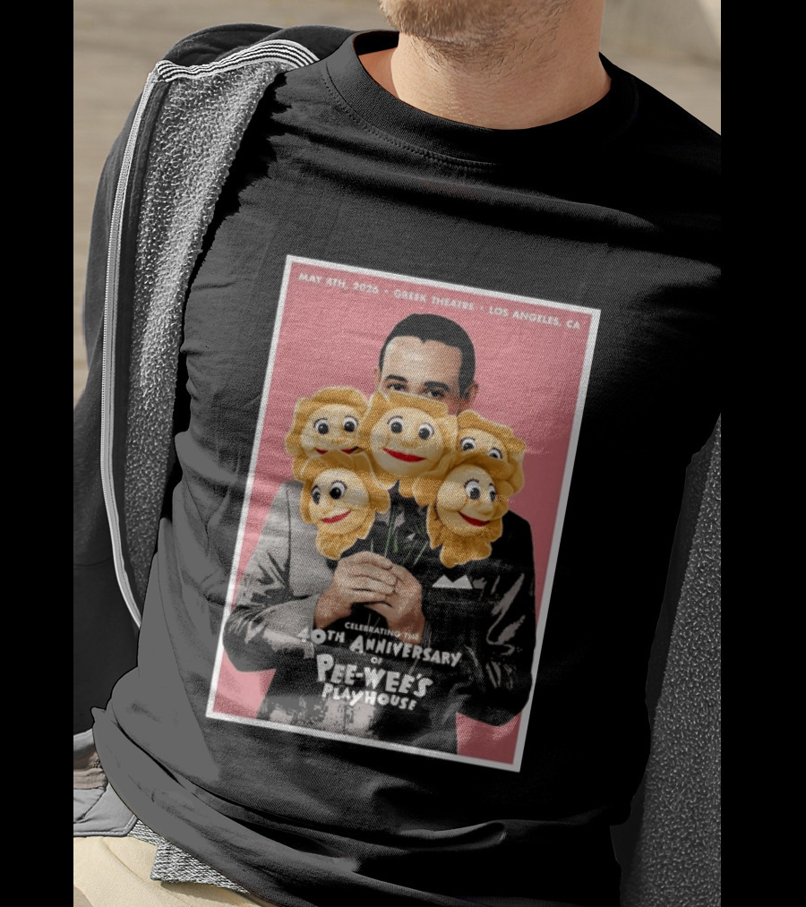 Celebrating The 40th Anniversary Of Pee Wee's Playhouse May 4th 2026 Greek Theatre Los Angeles CA T-Shirt