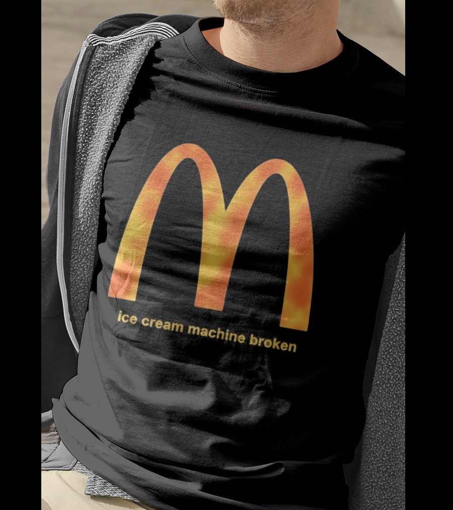 McDonald's Ice Cream Machine Broken Arches Yellow T-Shirt