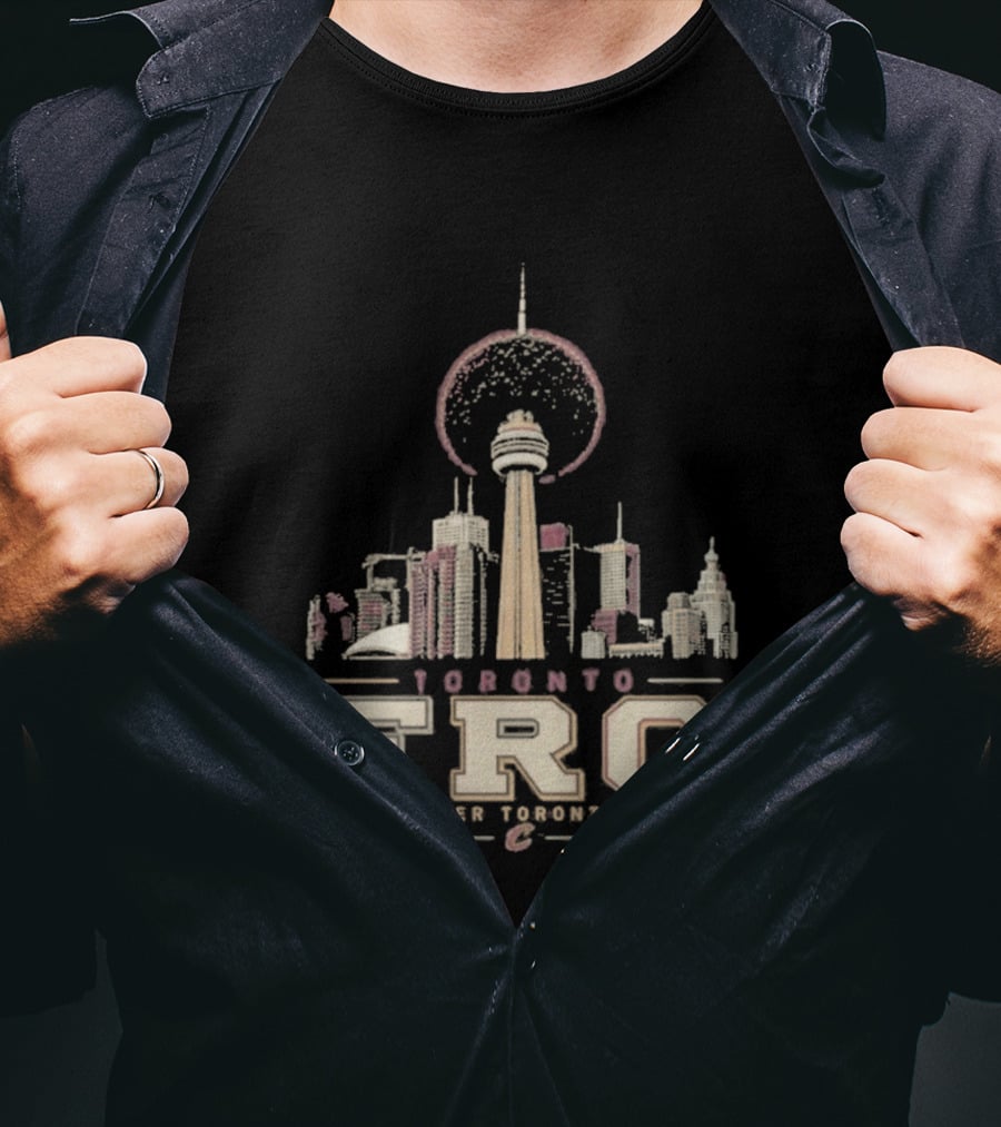 Toronto Fro Over Toronto Skyline Basketball Cleveland Cavaliers T-Shirt