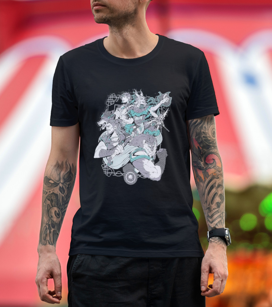 Critical Role Heroes Araman Soldiers Legendary Fantasy Characters T-Shirt