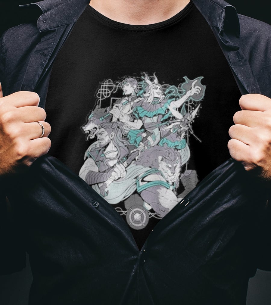 Critical Role Heroes Araman Soldiers Legendary Fantasy Characters T-Shirt