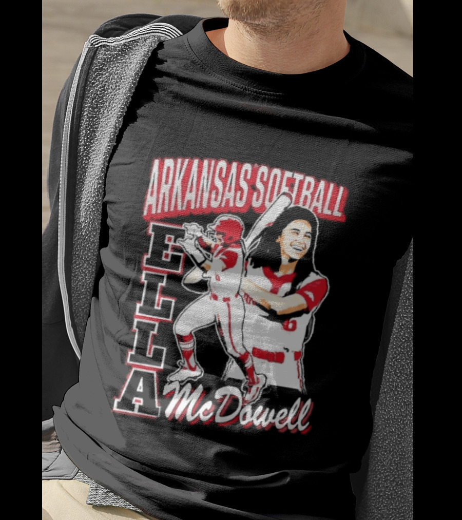 Ella McDowell Arkansas Softball Player Team Spirit T-Shirt