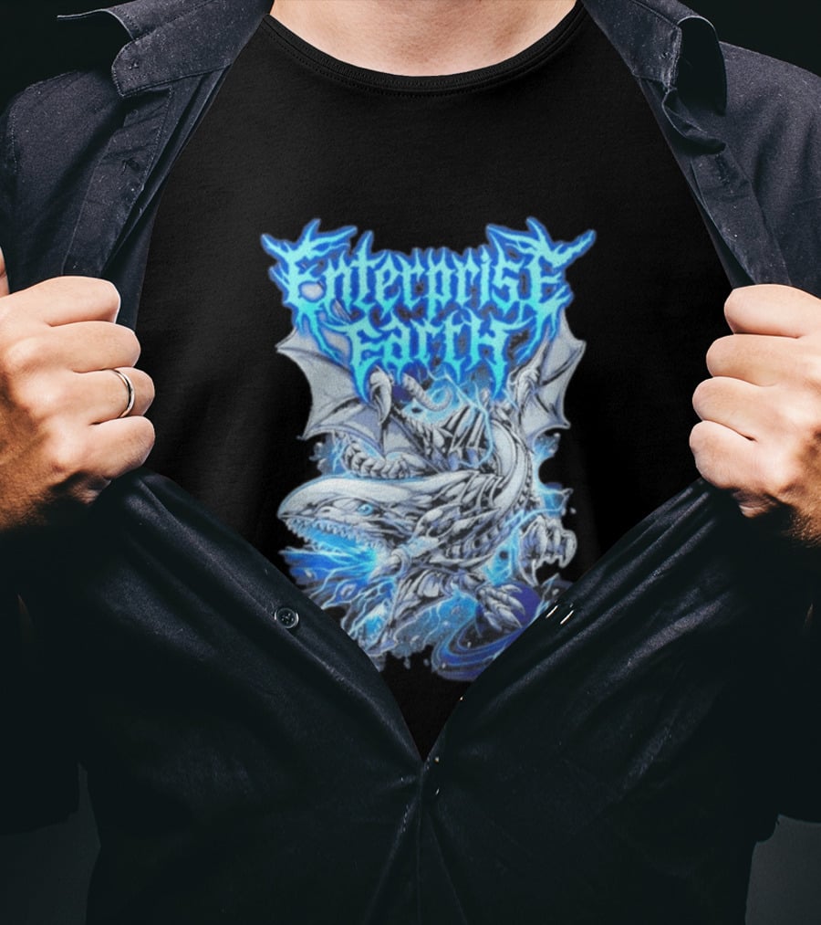 Enterprise Earth Blue Eyes White Dragon Fusion T-Shirt
