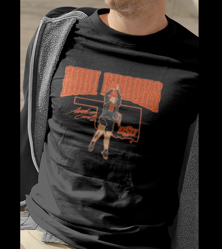 Audi Crooks Oklahoma State Basketball OSU Star Signature T-Shirt
