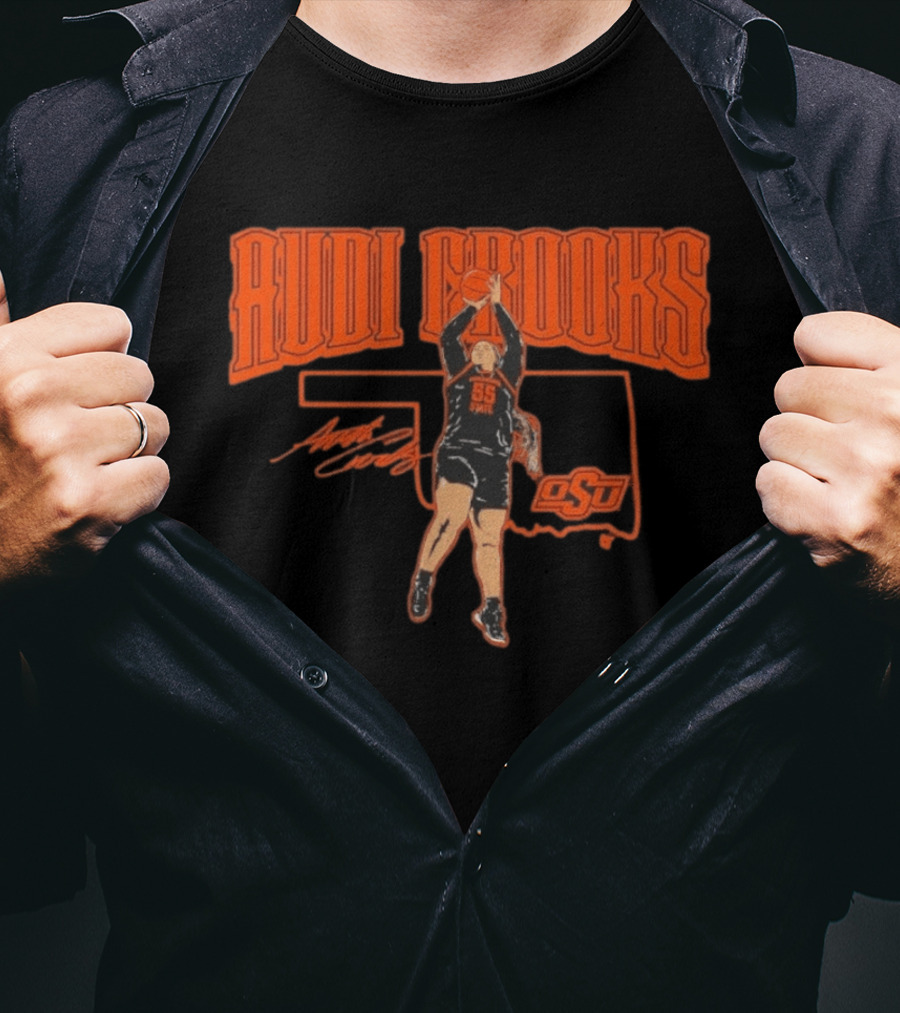 Audi Crooks Oklahoma State Basketball OSU Star Signature T-Shirt