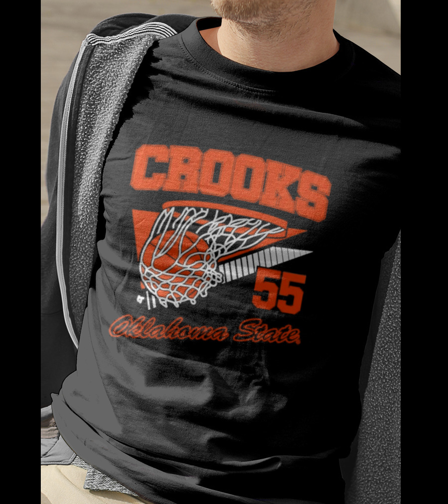 Crooks 55 Oklahoma State Basketball Swish T-Shirt