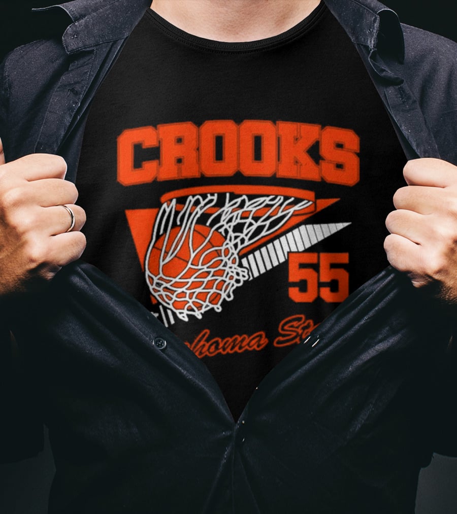 Crooks 55 Oklahoma State Basketball Swish T-Shirt