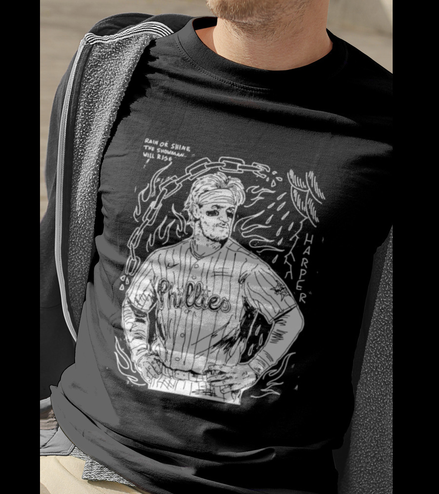 Paul Carpenter Bryce Harper Phillies Rain Or Shine The Snowman Will Rise T-Shirt