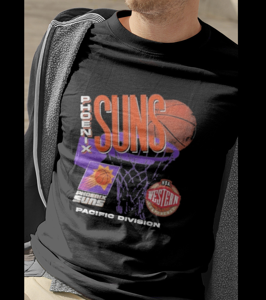 Phoenix Suns 90s Hardwood Classics Pacific Division NBA Western Conference T-Shirt