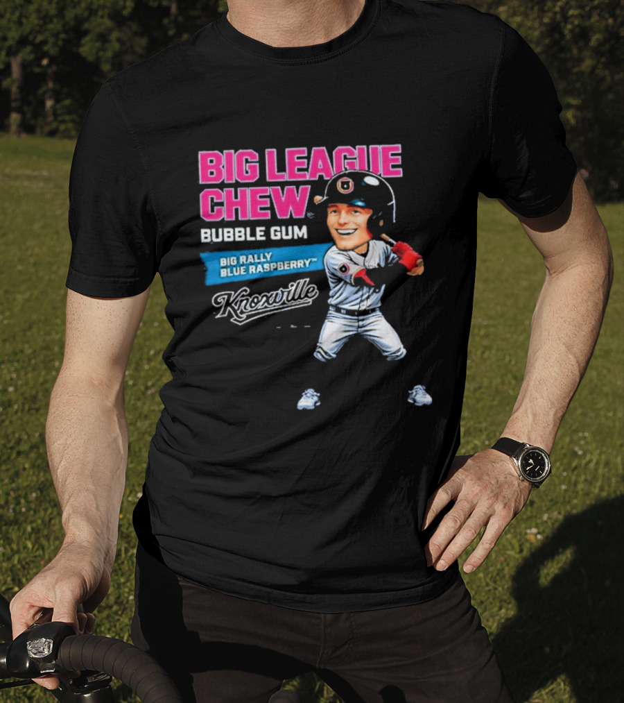 Big League Chew Bubble Gum Big Rally Blue Raspberry Knoxville Smokies T-Shirt