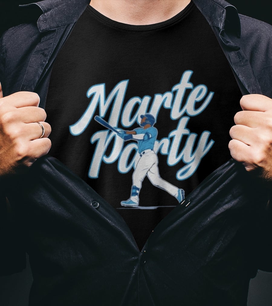 Marte Party Starling KC Baseball Celebration T-Shirt