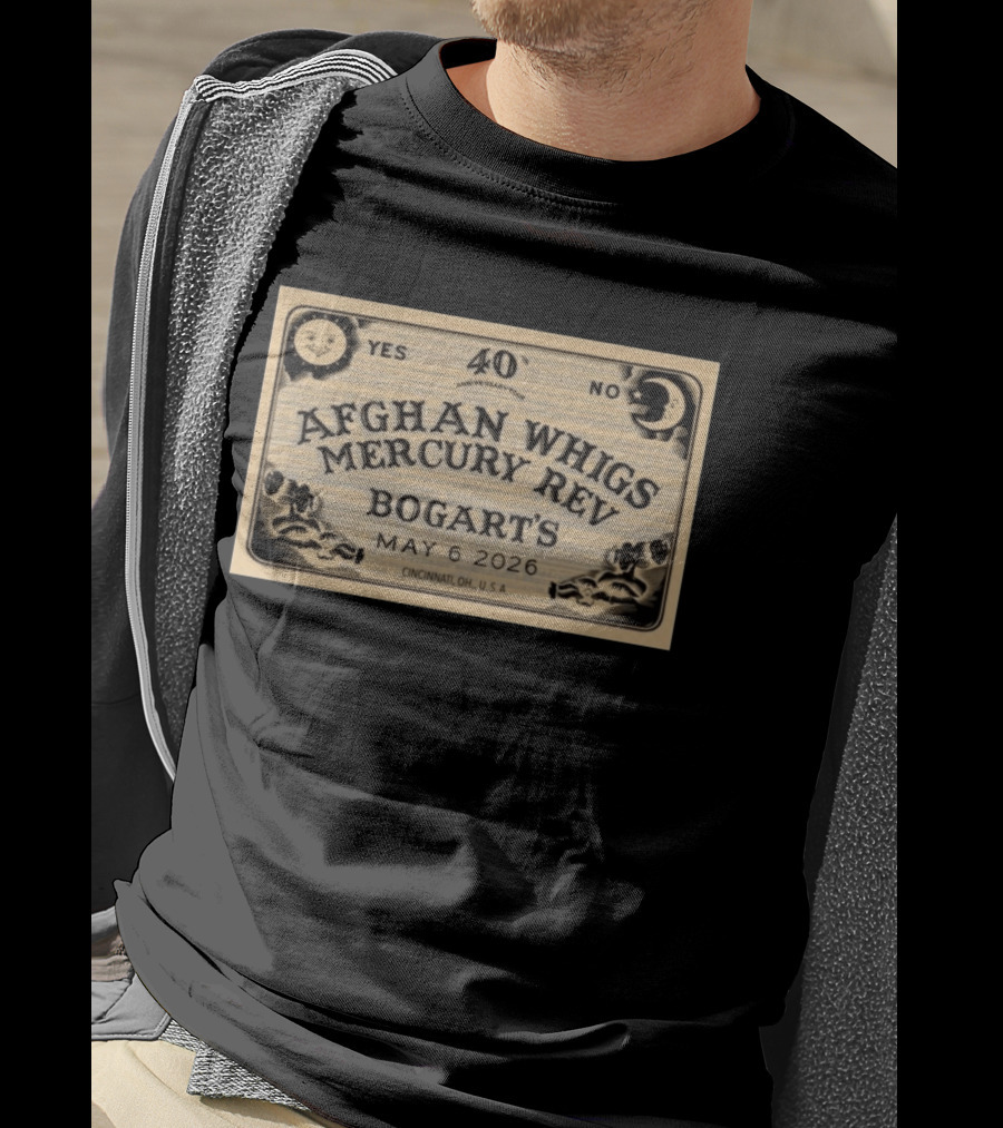 Afghan Whigs Mercury Rev Bogart's 40th Anniversary Tour Cincinnati May 6 2026 T-Shirt