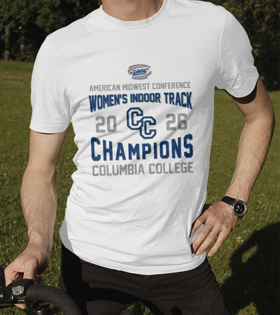 American Midwest Conference Women's Indoor Track 2026 Champions Columbia College T-Shirt