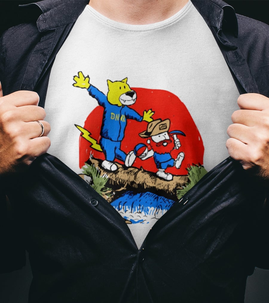 Buffalo Bills Football Cartoon Characters With DNR Sports T-Shirt