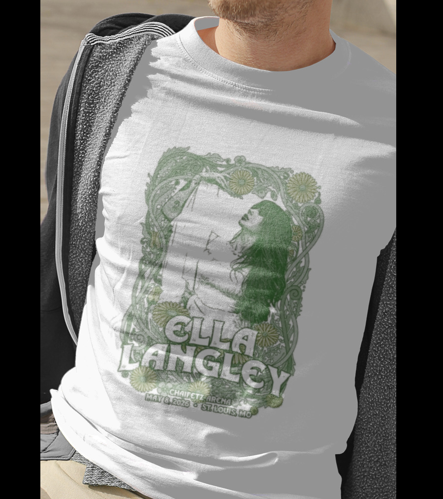Ella Langley St. Louis Tour May 8 2026 Flowers And Guitar T-Shirt