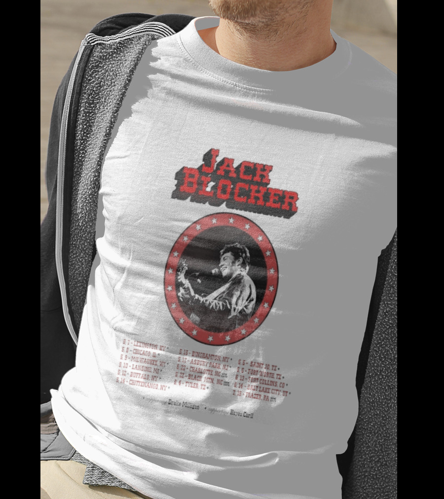 Jack Blocker 2026 Tour Live In Concert Event With Red Stars T-Shirt