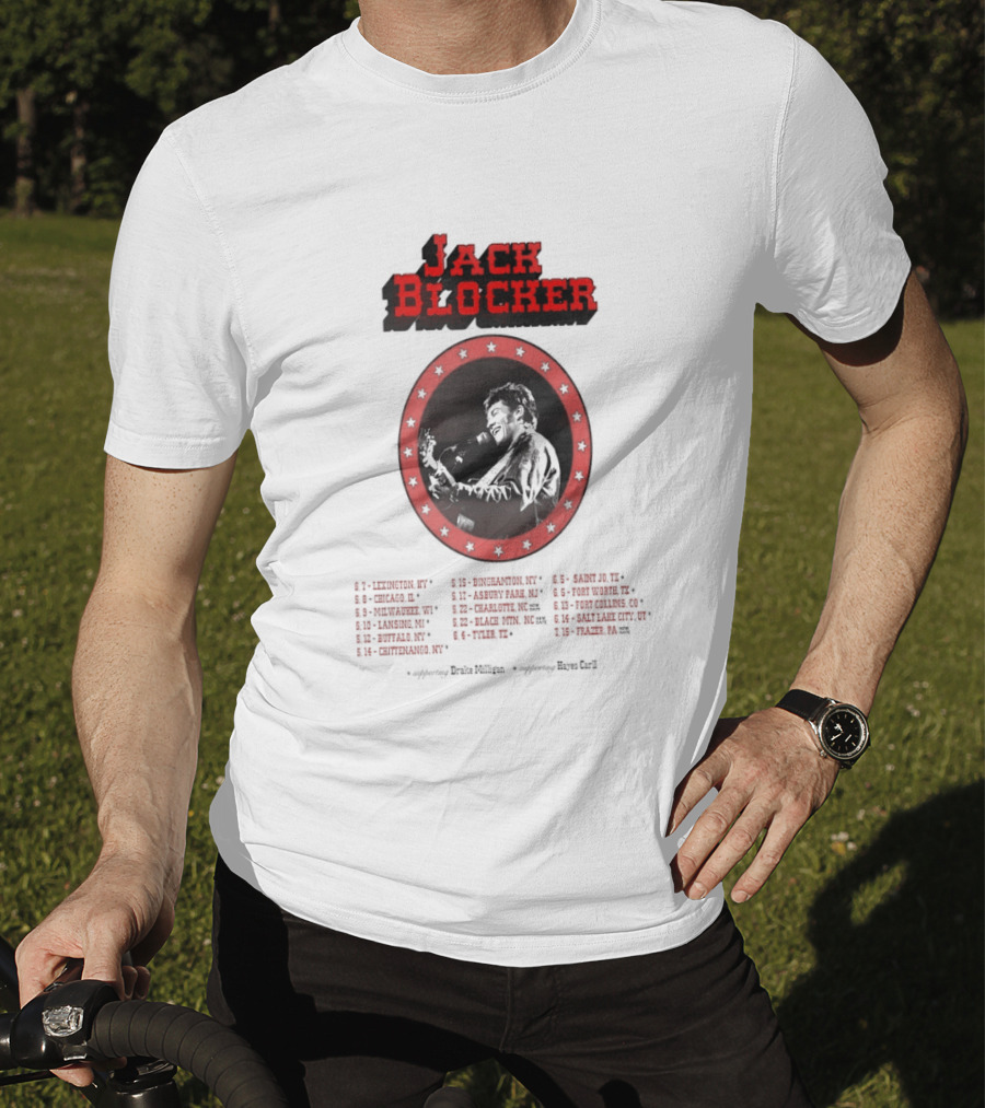 Jack Blocker 2026 Tour Live In Concert Event With Red Stars T-Shirt