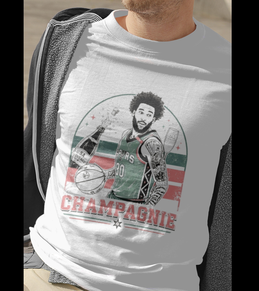 Julian Champagnie San Antonio Spurs Basketball 90s T-Shirt