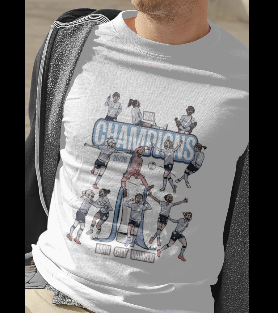 WSL Champions 2025 2026 Man City Women T-Shirt
