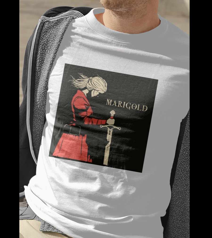 Marigold Witch Bolt Warrior Woman With Sword T-Shirt