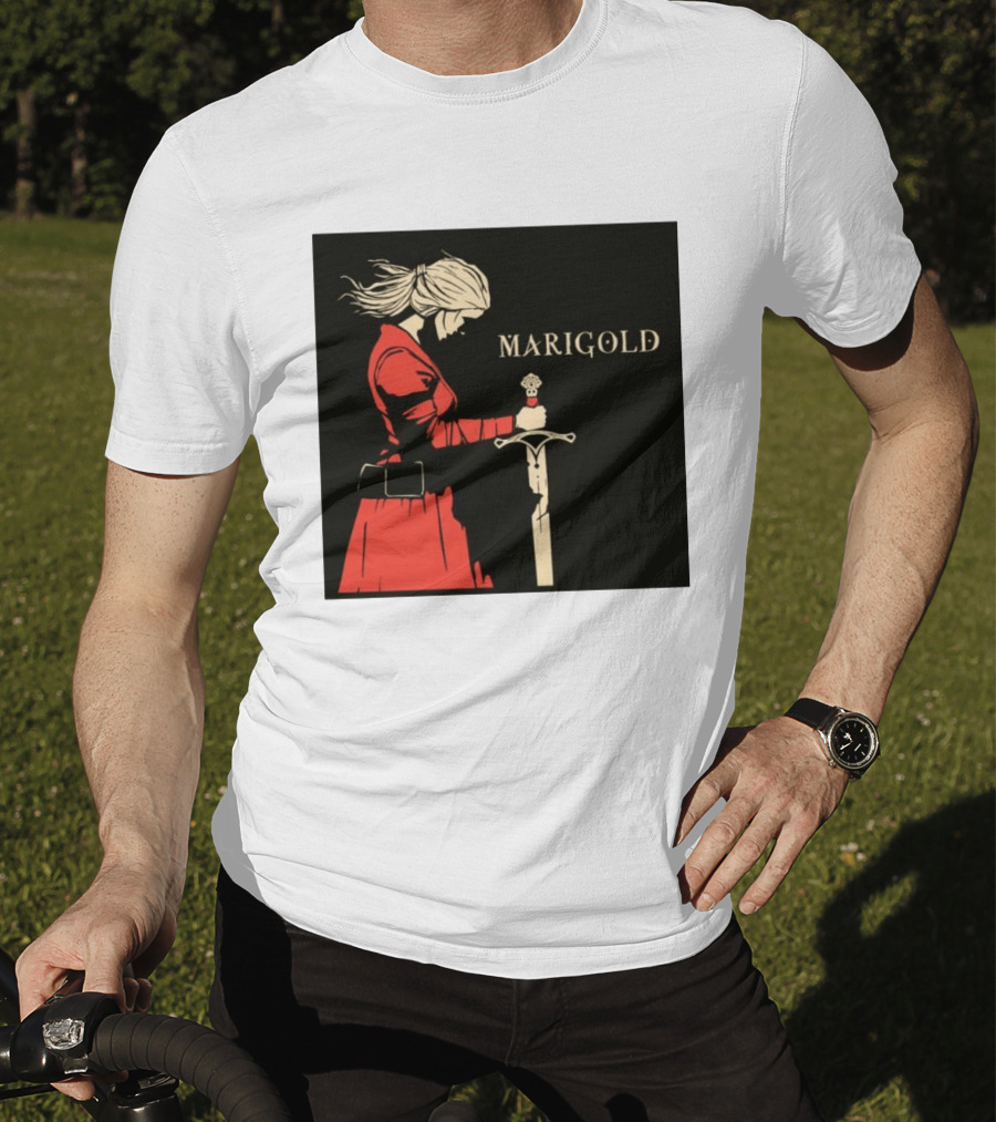 Marigold Witch Bolt Warrior Woman With Sword T-Shirt