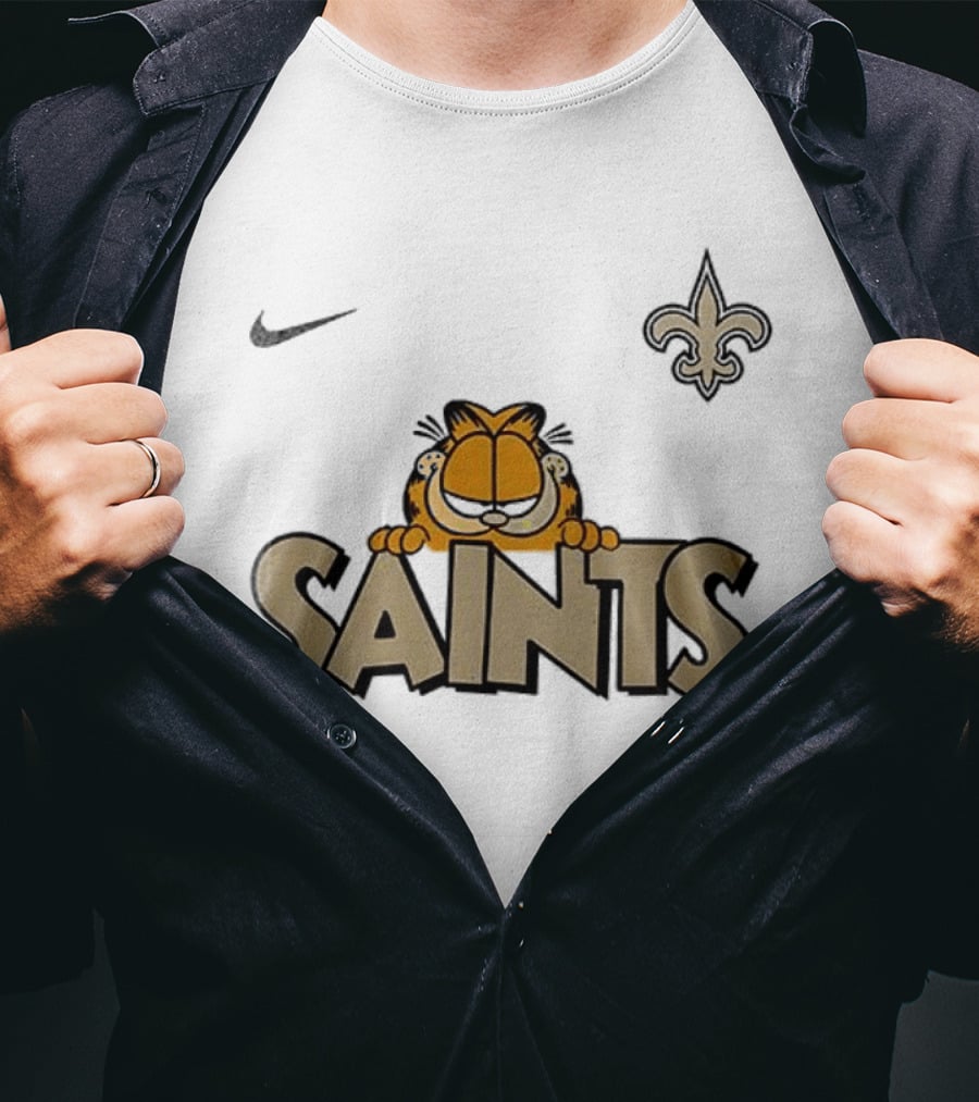 New Orleans Saints Garfield Nike Fleur De Lis T-Shirt