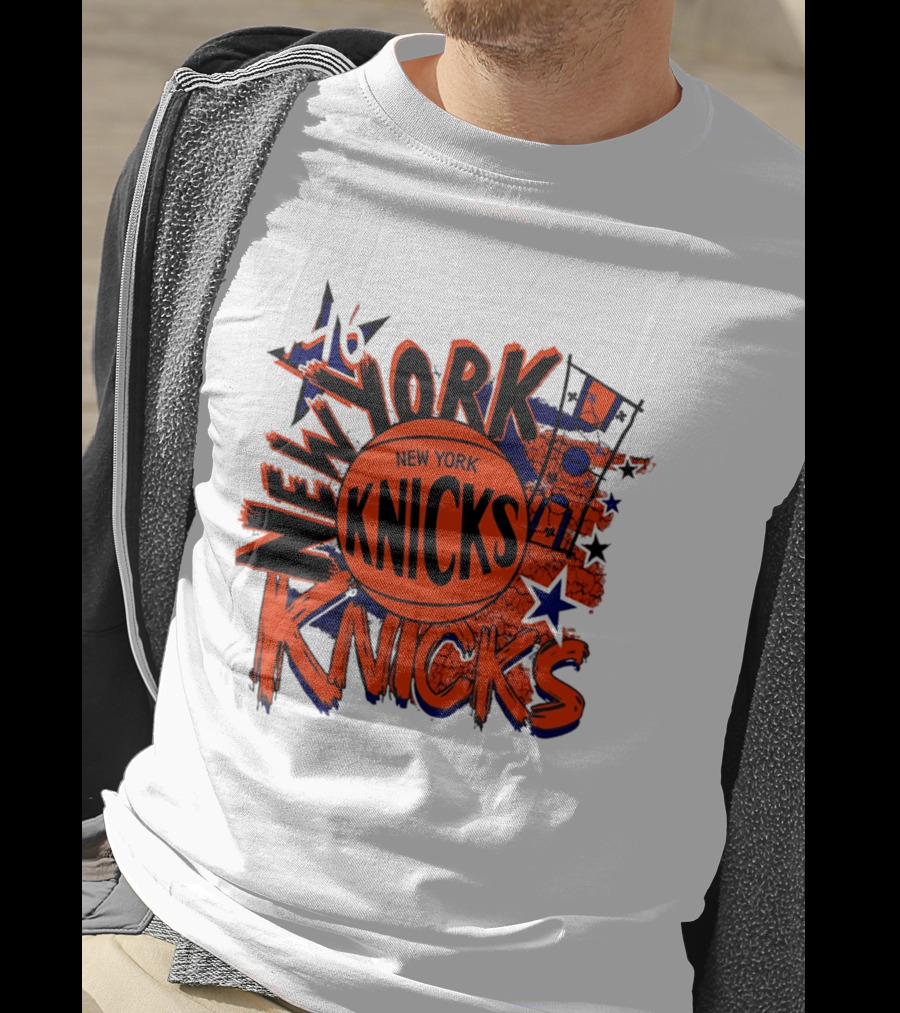 New York Knicks Hardwood Classics Play By Play Vintage Team Basketball T-Shirt