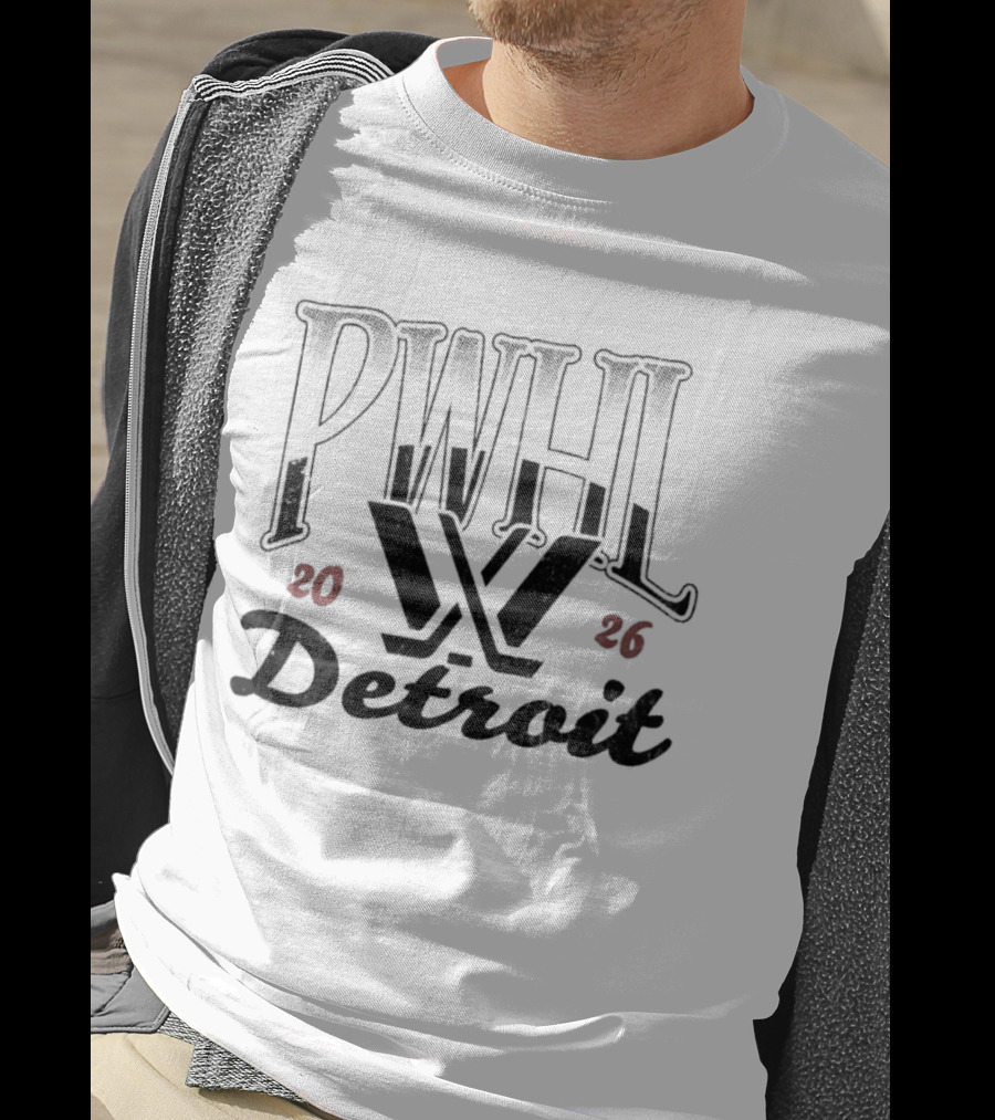 PWHL Detroit 2026 Essentials Sky High Crew T-Shirt