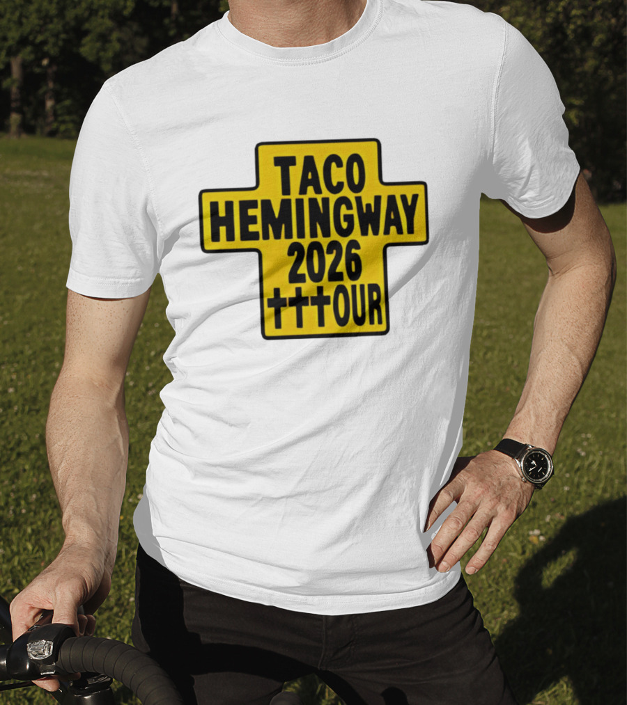 Taco Hemingway 2026 Tour Cross Symbol With Triple Crosses T-Shirt