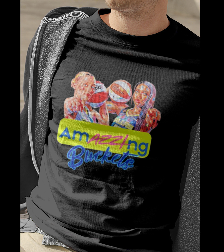 Amazzing Buckets Paige Bueckers Azzi Fudd Dallas Wings Basketball T-Shirt