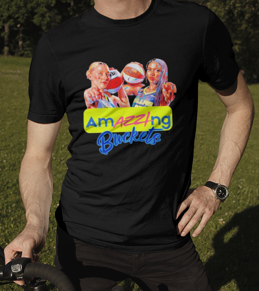 Amazzing Buckets Paige Bueckers Azzi Fudd Dallas Wings Basketball T-Shirt