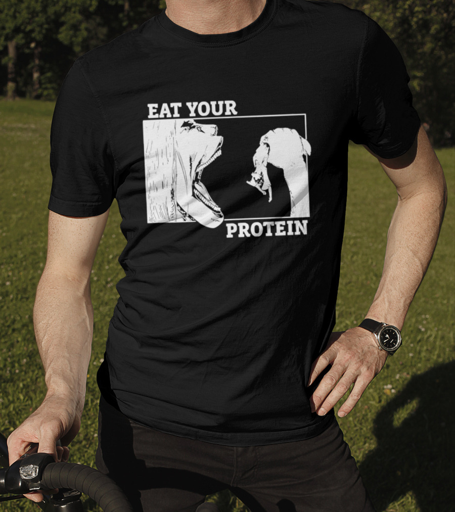 Attack On Titan Eat Your Protein Anime Eaten Scene T-Shirt