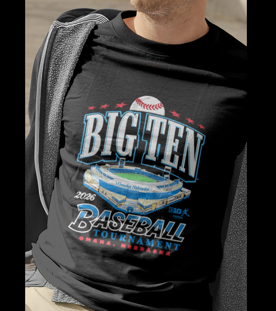 Big Ten Baseball Tournament 2026 Omaha Nebraska Stadium Event T-Shirt