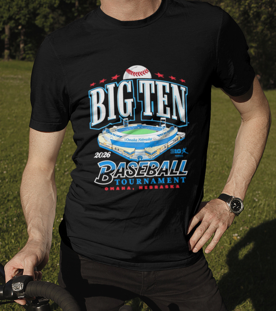 Big Ten Baseball Tournament 2026 Omaha Nebraska Stadium Event T-Shirt