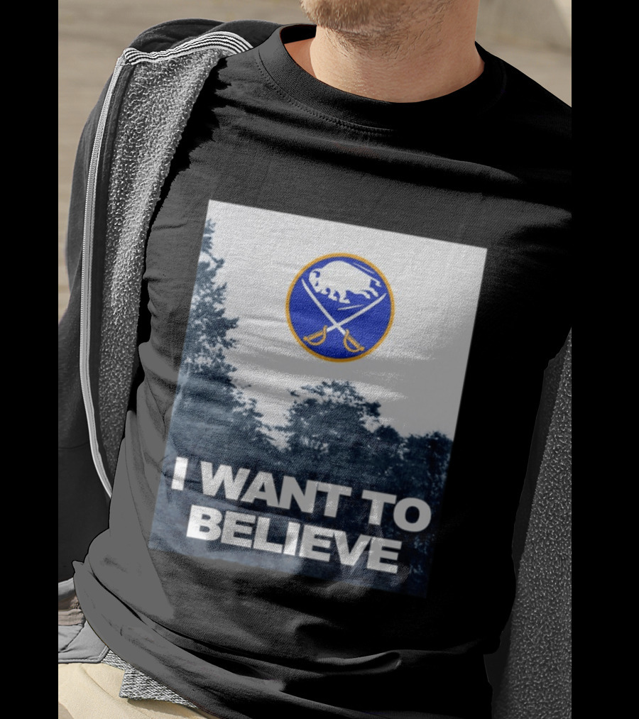 Buffalo Sabres I Want To Believe UFO Hockey T-Shirt